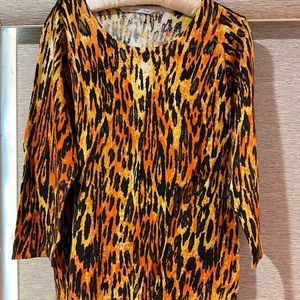 Peter Nygård collection, pull over sweater, three-quarter sleeves some beading